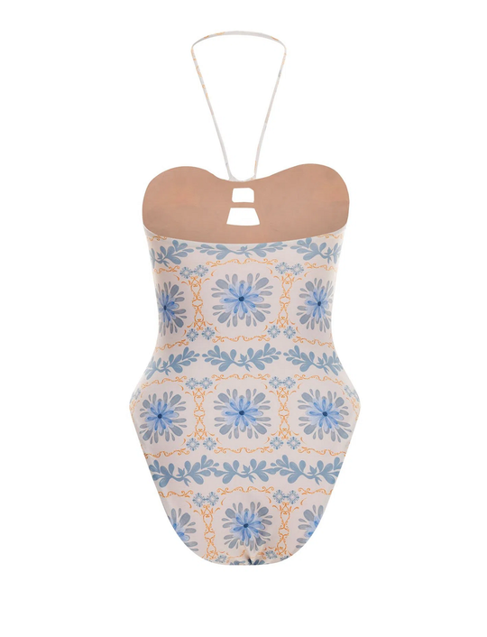 Load image into Gallery viewer, One Piece Swimsuit with Self-Tie Closure
