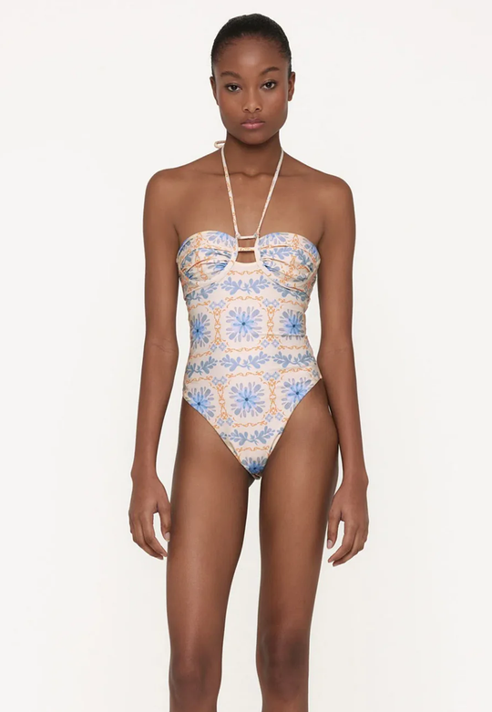 Load image into Gallery viewer, Underwired Swimsuit in Floral Print - One Piece
