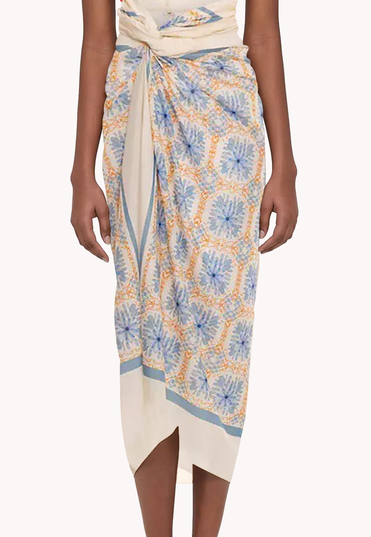 Load image into Gallery viewer, Swimming Cover Up Skirt in Floral Print - ONE SIZE - Sarong
