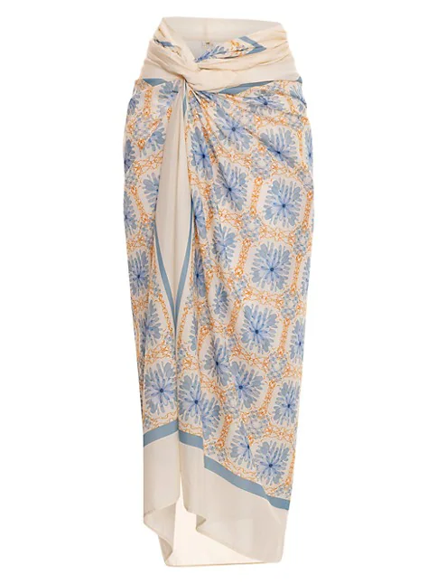Swimming Cover Up Skirt in Floral Print | Ladies Twist Sarong
