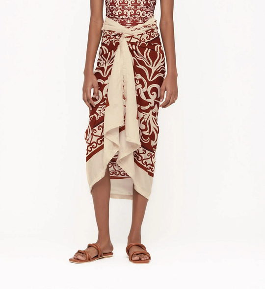 Cotton Beach Cover Up in Brown