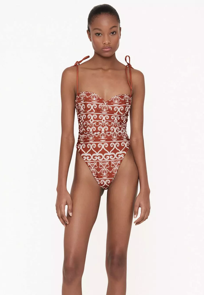 Womens Tie Shoulder Swimsuit