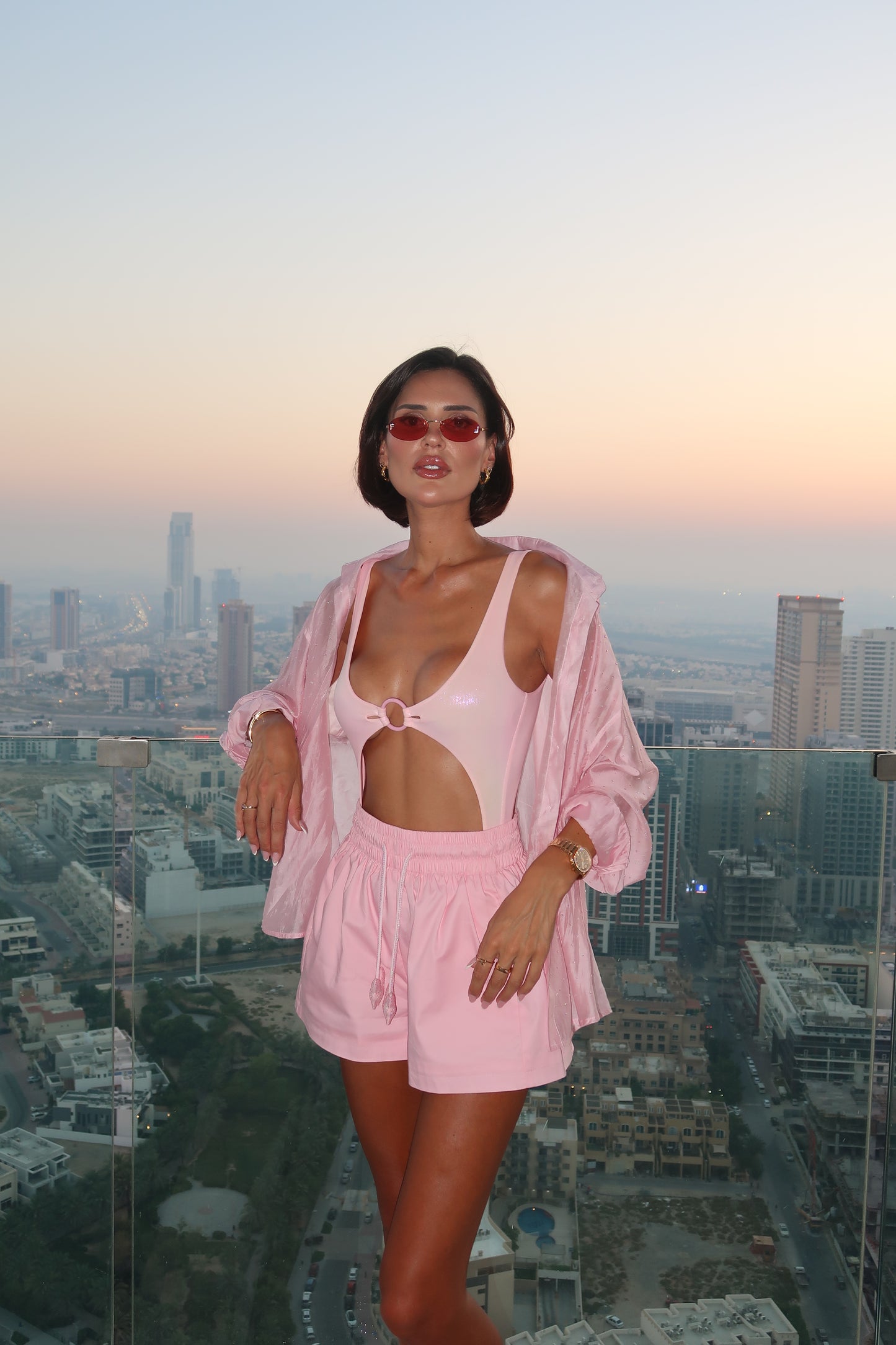 Load image into Gallery viewer, Rose Radiance Shirt Oversized Long Sleeves

