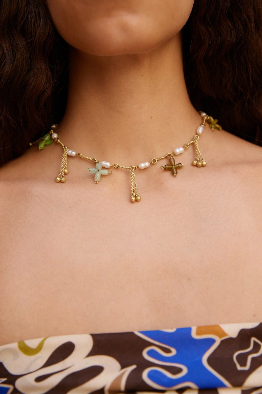 Load image into Gallery viewer, Le Jardin Bead Flower Necklace
