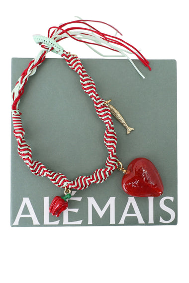 Tesori Rossa Macrame Charm Bracelet