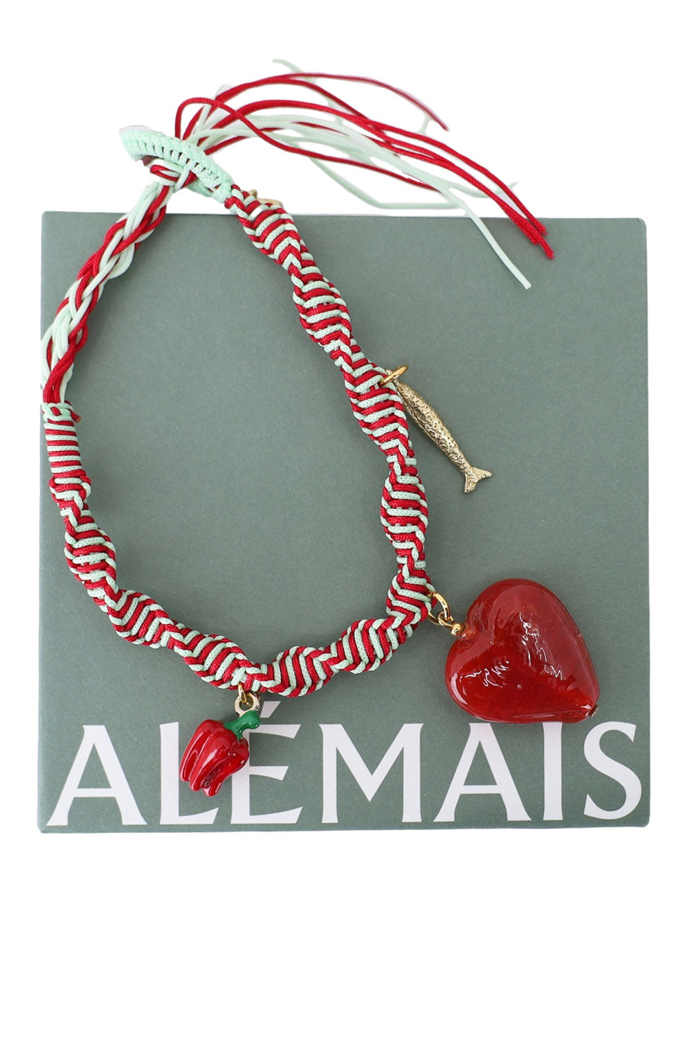 Load image into Gallery viewer, Tesori Rossa Macrame Charm Bracelet
