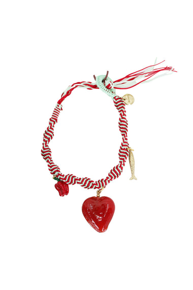 Tesori Rossa Macrame Charm Bracelet