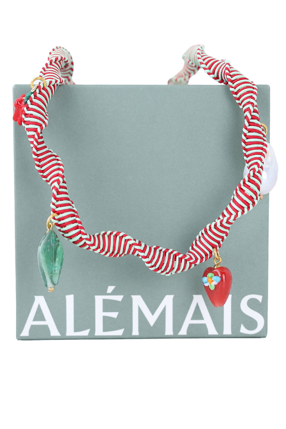 Load image into Gallery viewer, Tesori Rossa Macrame Charm Necklace
