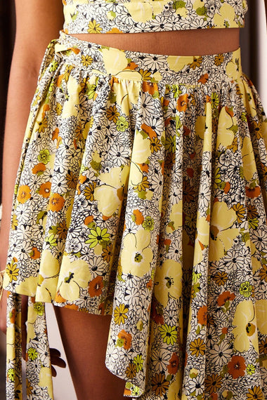 Orange Blossom Assymetric Skirt