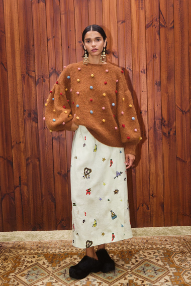 Elia Tobacco Balloon Sweater