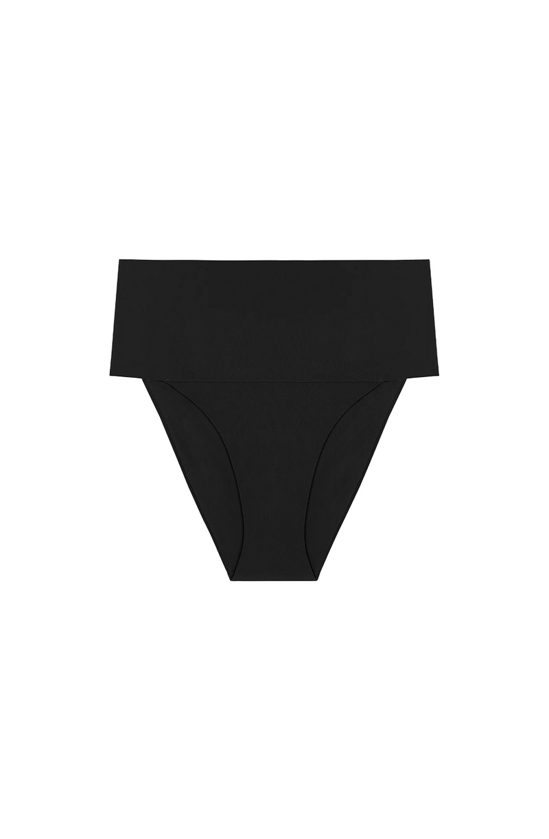 Angie High Waist Bikini Bottom Black