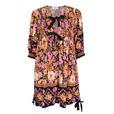 Apricot Blossom Print Roses Playsuit - Playsuit