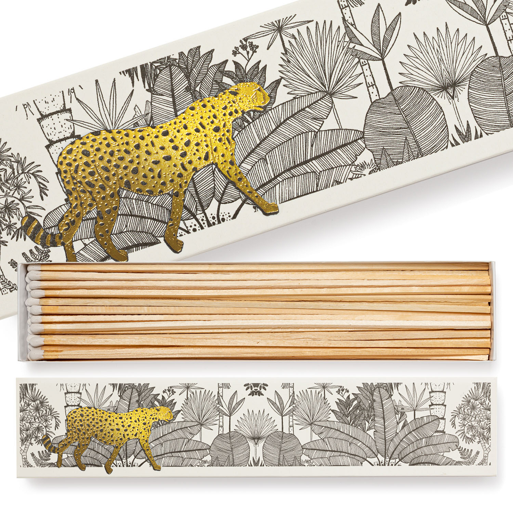 Cheetah In White Jungle Long Matches