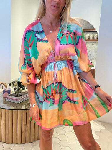 Astra Wild Pink Mini Dress