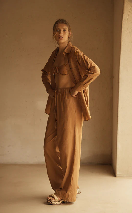 Load image into Gallery viewer, Long Sleeve Safari Shirt Camello
