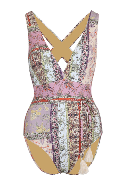 Belted Plunge One Piece Sontousa