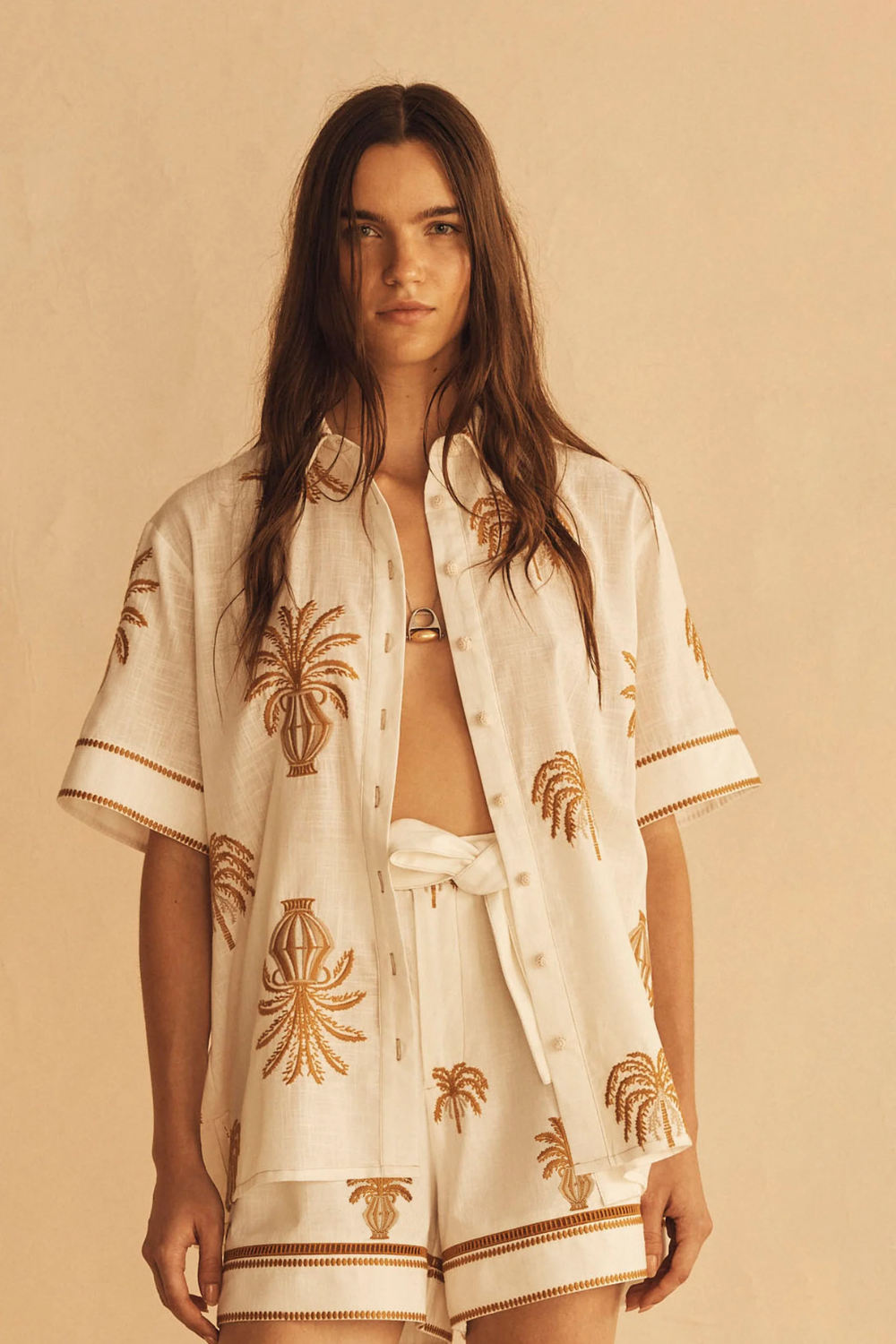 Load image into Gallery viewer, Dalla Palma Embroidered Resort Short
