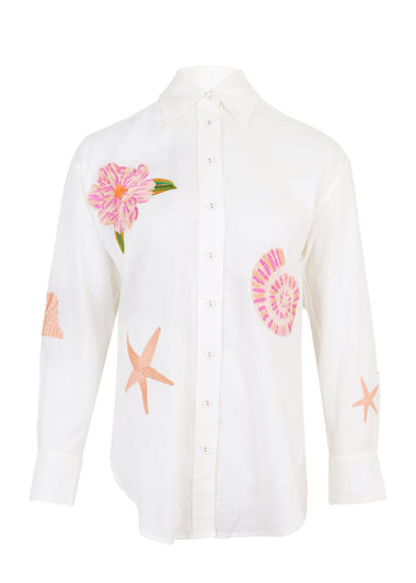 Embroidered Long Sleeve Shirt Alcio