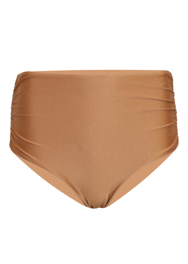 Gathered Bikini Brief Camello
