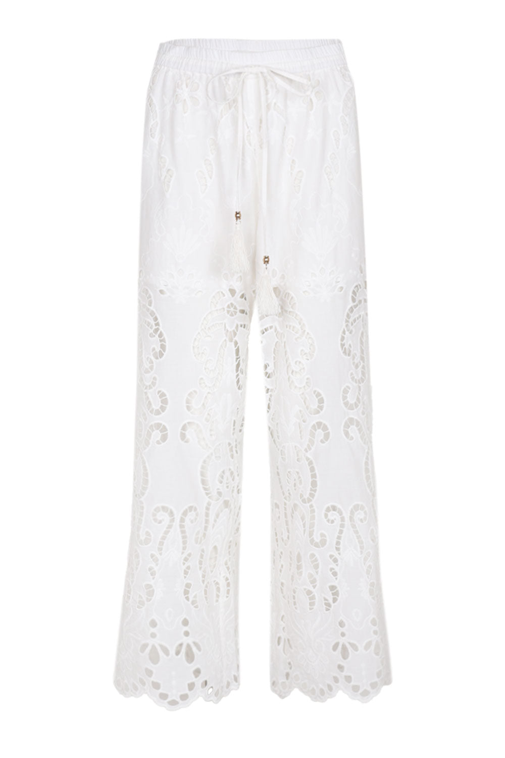 Load image into Gallery viewer, Lace Cropped Pant Merletti
