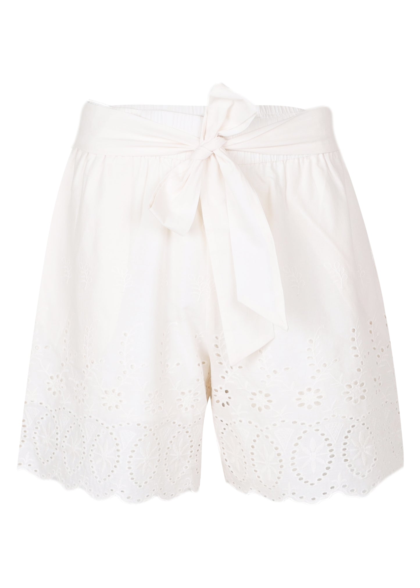 Load image into Gallery viewer, Lace Cut Out Belted Short CRU
