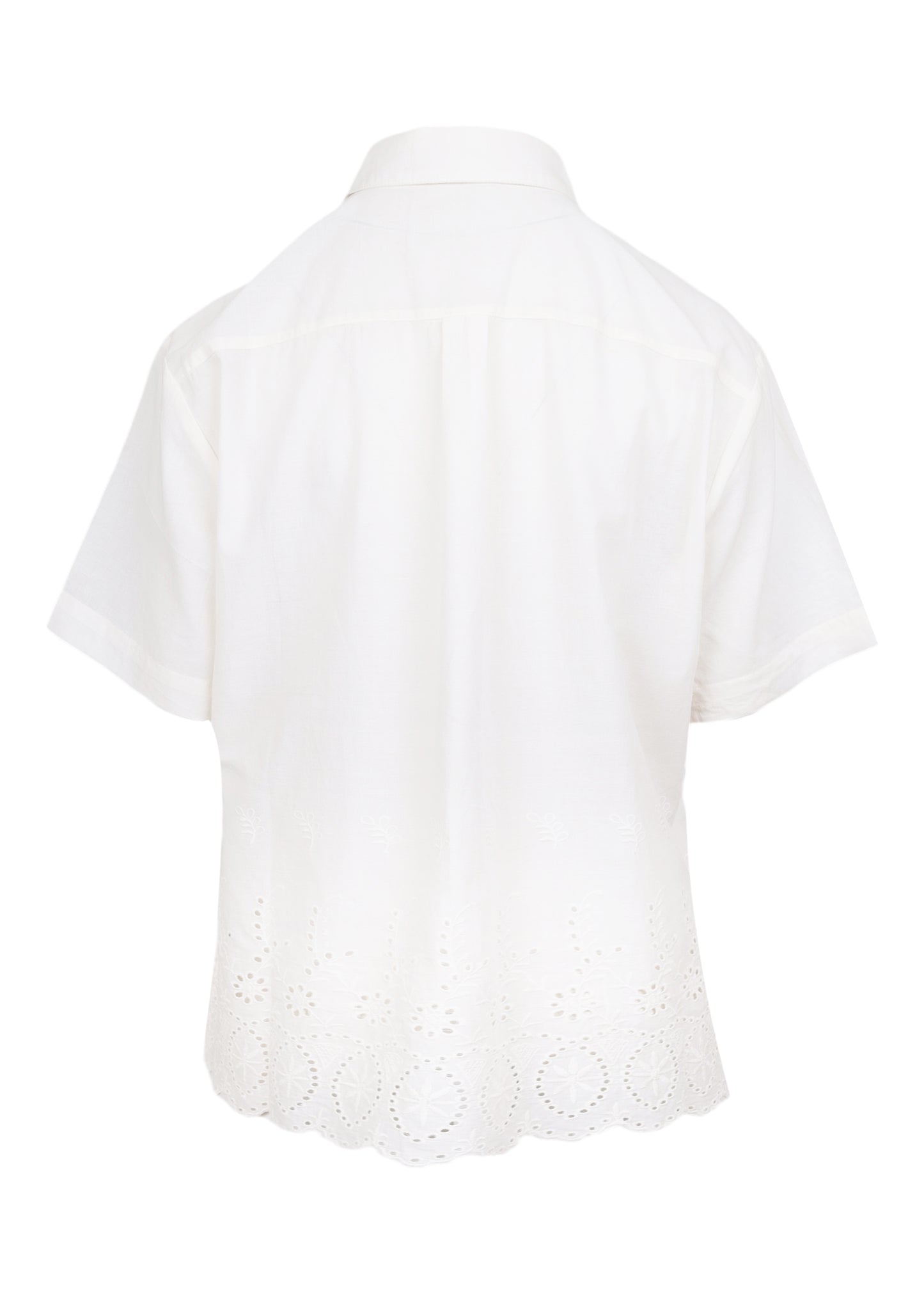 Load image into Gallery viewer, Lace Cut Out Short Sleeve Shirt CRU
