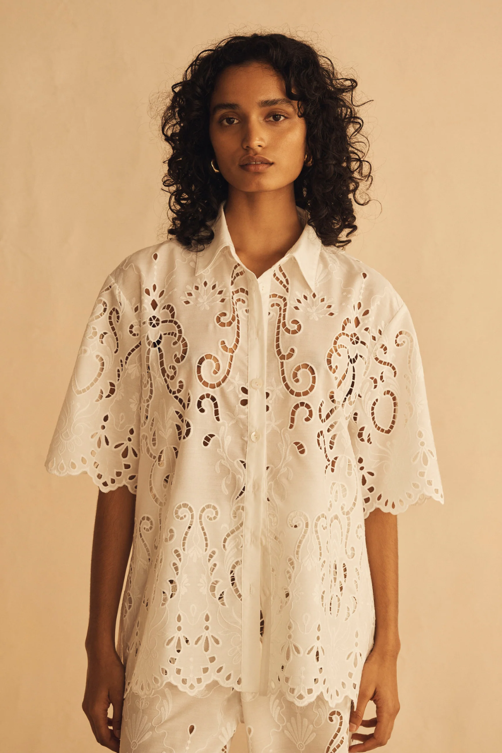 Load image into Gallery viewer, Lace Oversized Shirt Merletti
