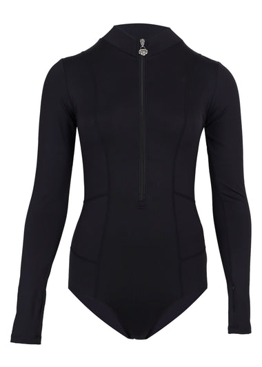 Panelled Long Sleeve One Piece Nero
