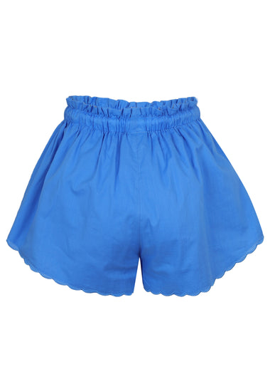 Scallop Drawstring Short Fiordaliso Blue
