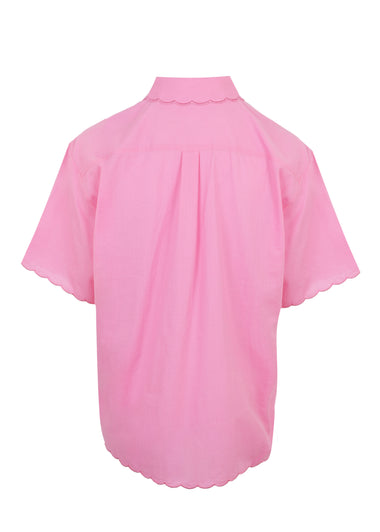 Scallop Short Sleeve Shirt Clavell Pink