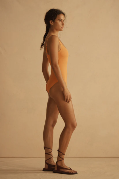 Square Neck One Piece Tangelo
