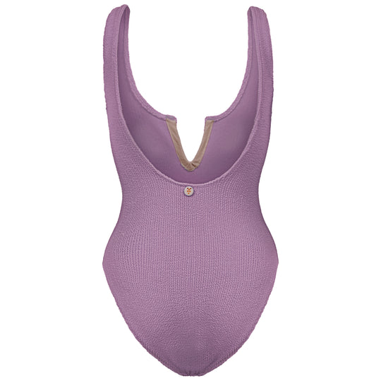 Backless One Piece Swimsuit in Lavender - Ava One Piece