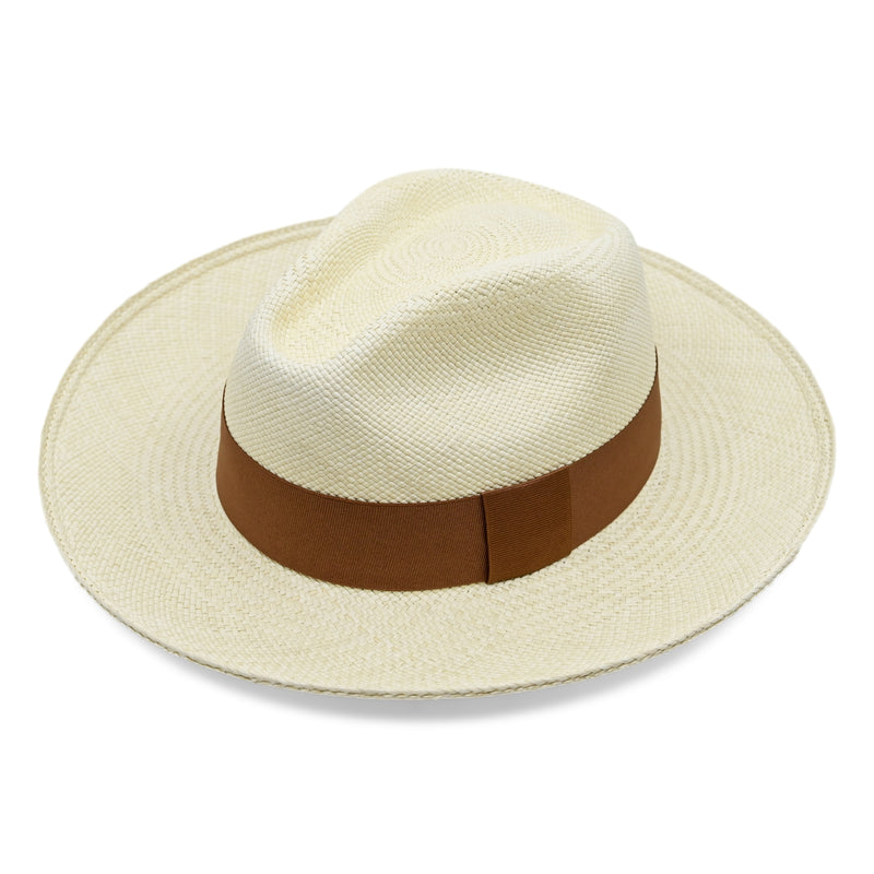 Azuay Clasico Natural Mens Hat With Coffee Band