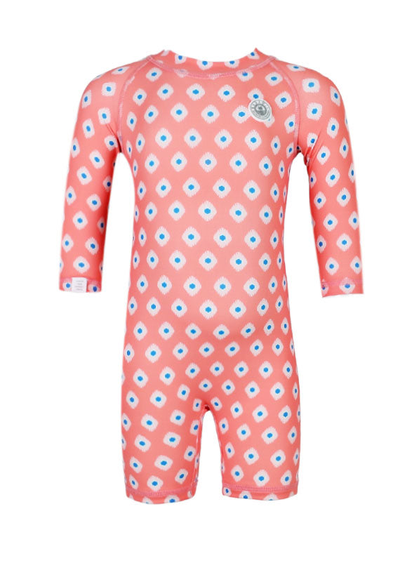 Load image into Gallery viewer, Baby Swimsuit Long Sleeve Peach Mosaic
