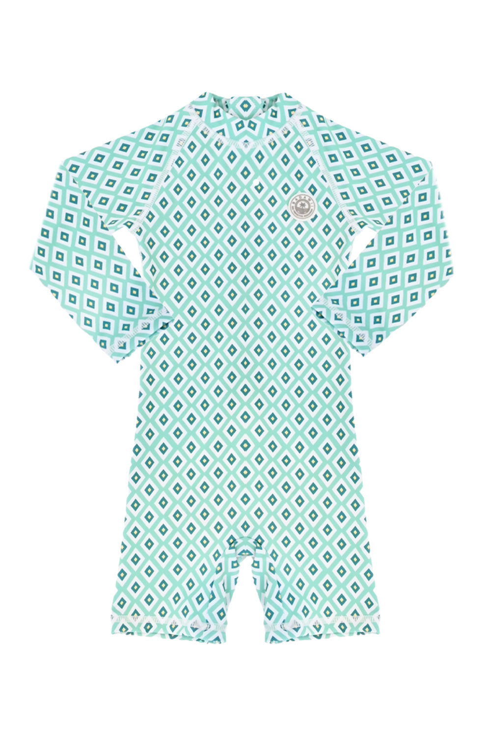 Load image into Gallery viewer, Baby Swimsuit Long Sleeves Diamond Green
