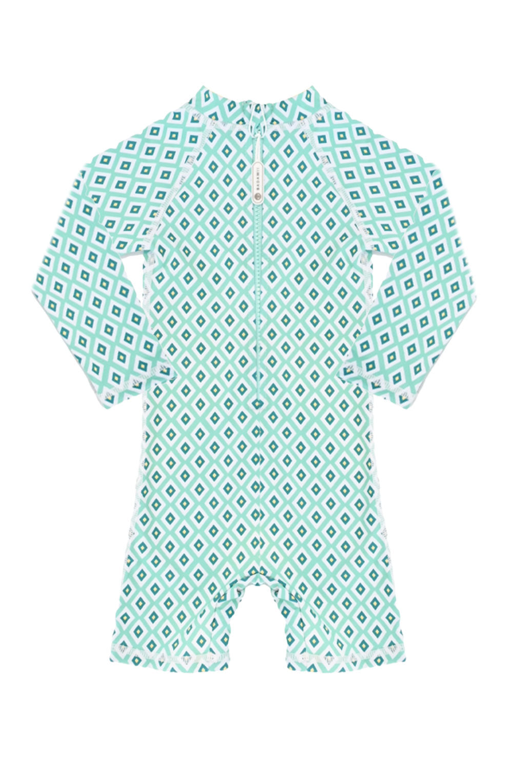 Load image into Gallery viewer, Baby Swimsuit Long Sleeves Diamond Green
