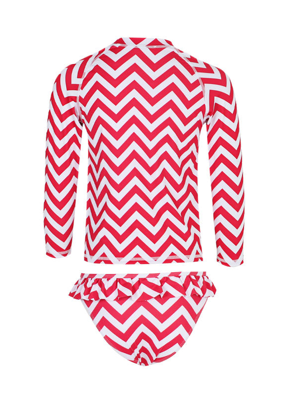 Load image into Gallery viewer, Girl Swimsuit Set Zigzag Riviera
