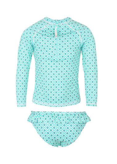 Girls Set Long Sleeve Diamond Green