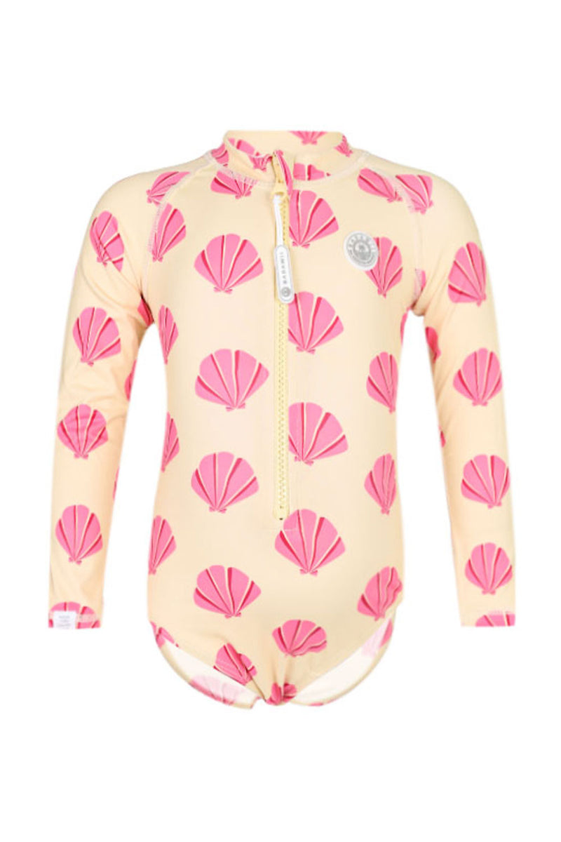Girl Swimsuit Long Sleeve Beach Shells