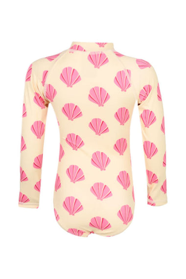 Girl Swimsuit Long Sleeve Beach Shells