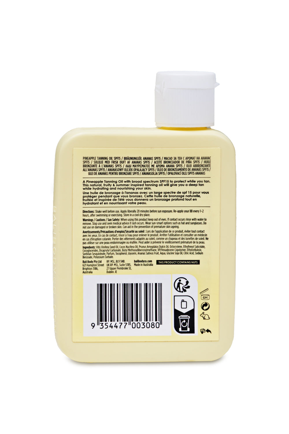 Load image into Gallery viewer, Bali Body Pineapple Tanning Oil SPF 15
