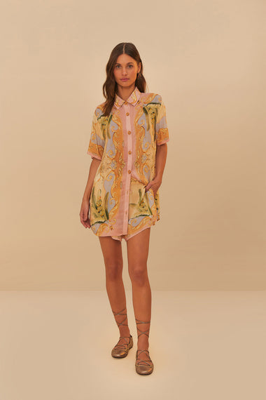 Banana Royalty Kaleidoscope Shorts