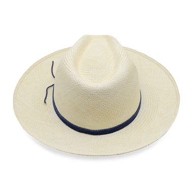Barza Clasico Natural Mens Hat With Navy Cord - Hats