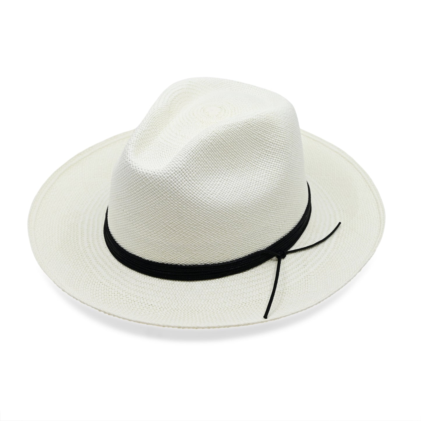 Barza Clasico White Mens Hat With Black Cord - Hats