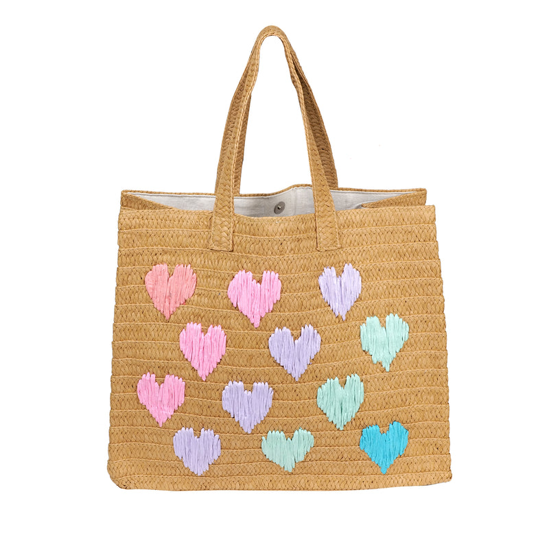 Be Mine Tote Sand/Pastel Rainbow