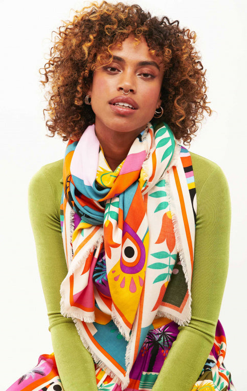 Load image into Gallery viewer, Beldi Big Multicolor Scarf
