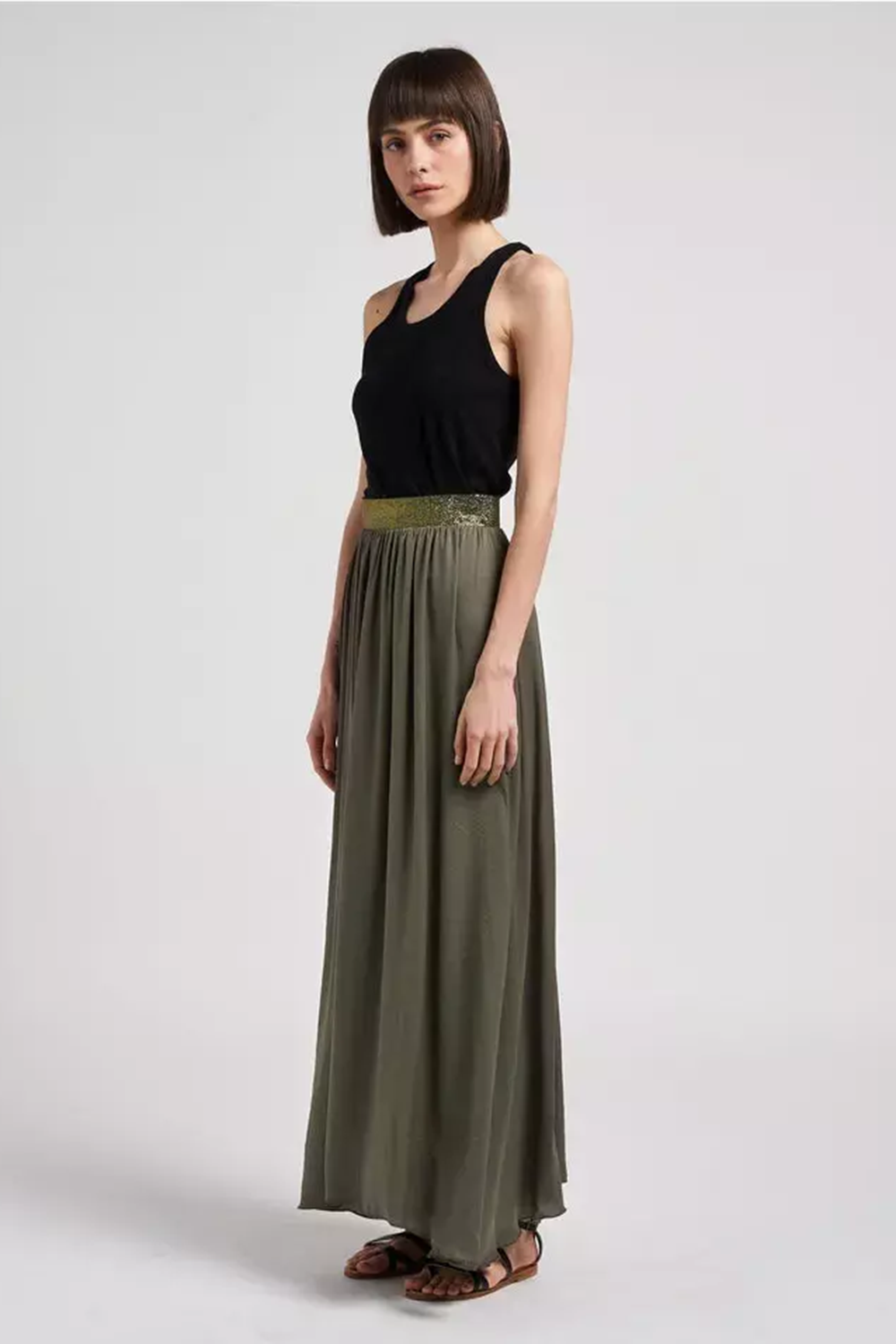 Load image into Gallery viewer, Jupe Skirt Kaki - Skirt
