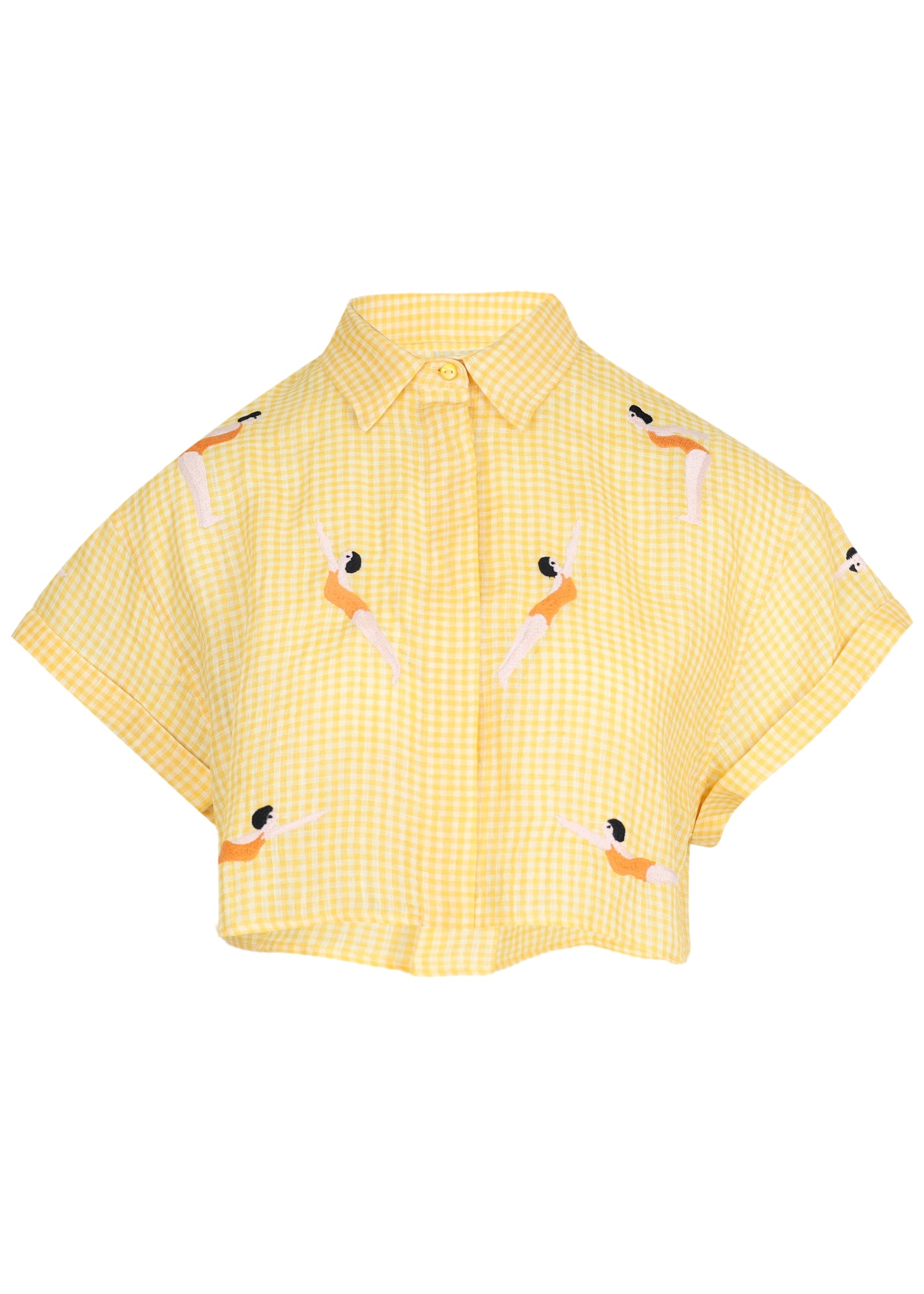 Load image into Gallery viewer, Yellow Gingham Diver Set Linen
