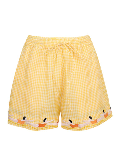 Yellow Gingham Diver Set Linen