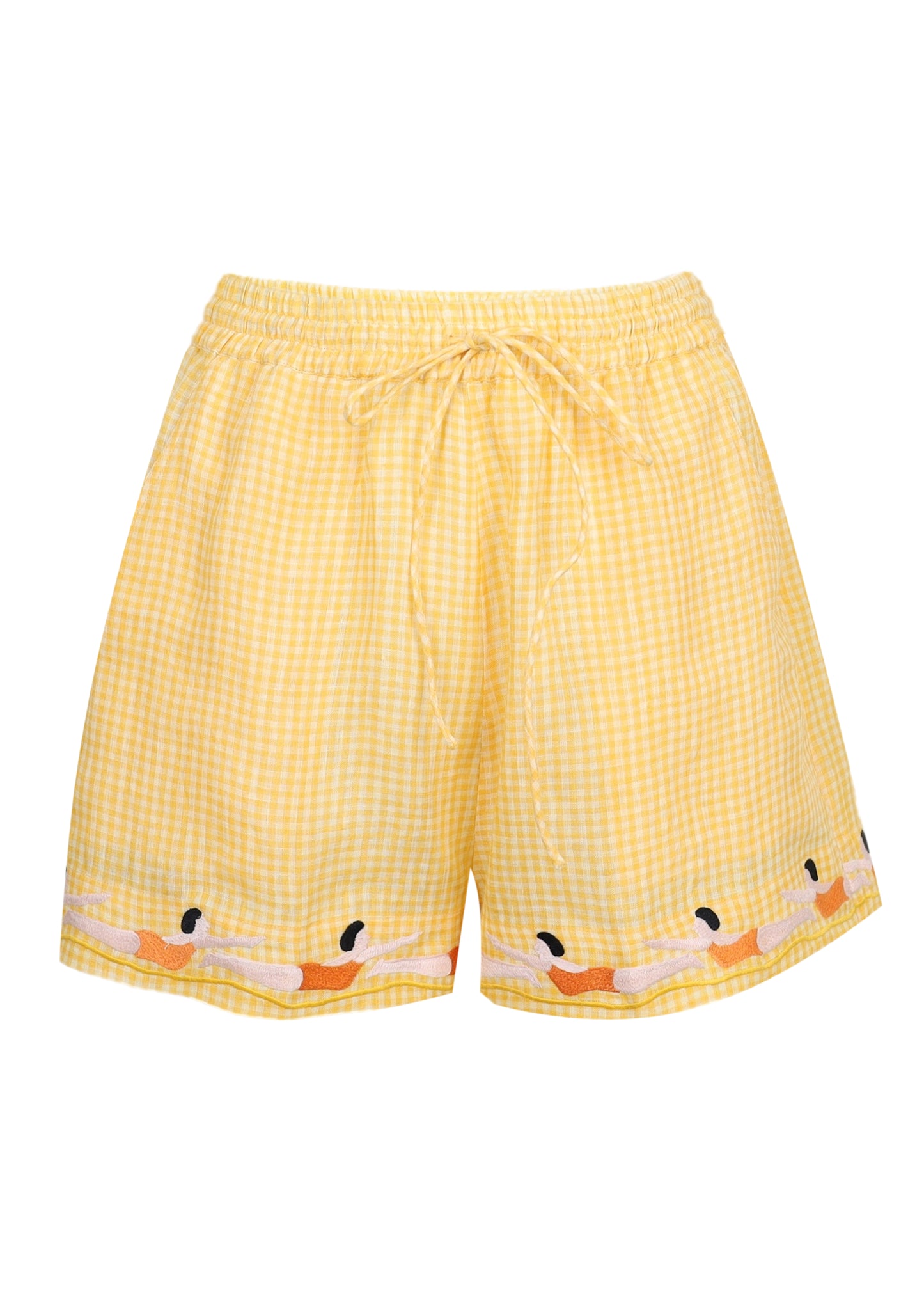 Load image into Gallery viewer, Yellow Gingham Diver Set Linen
